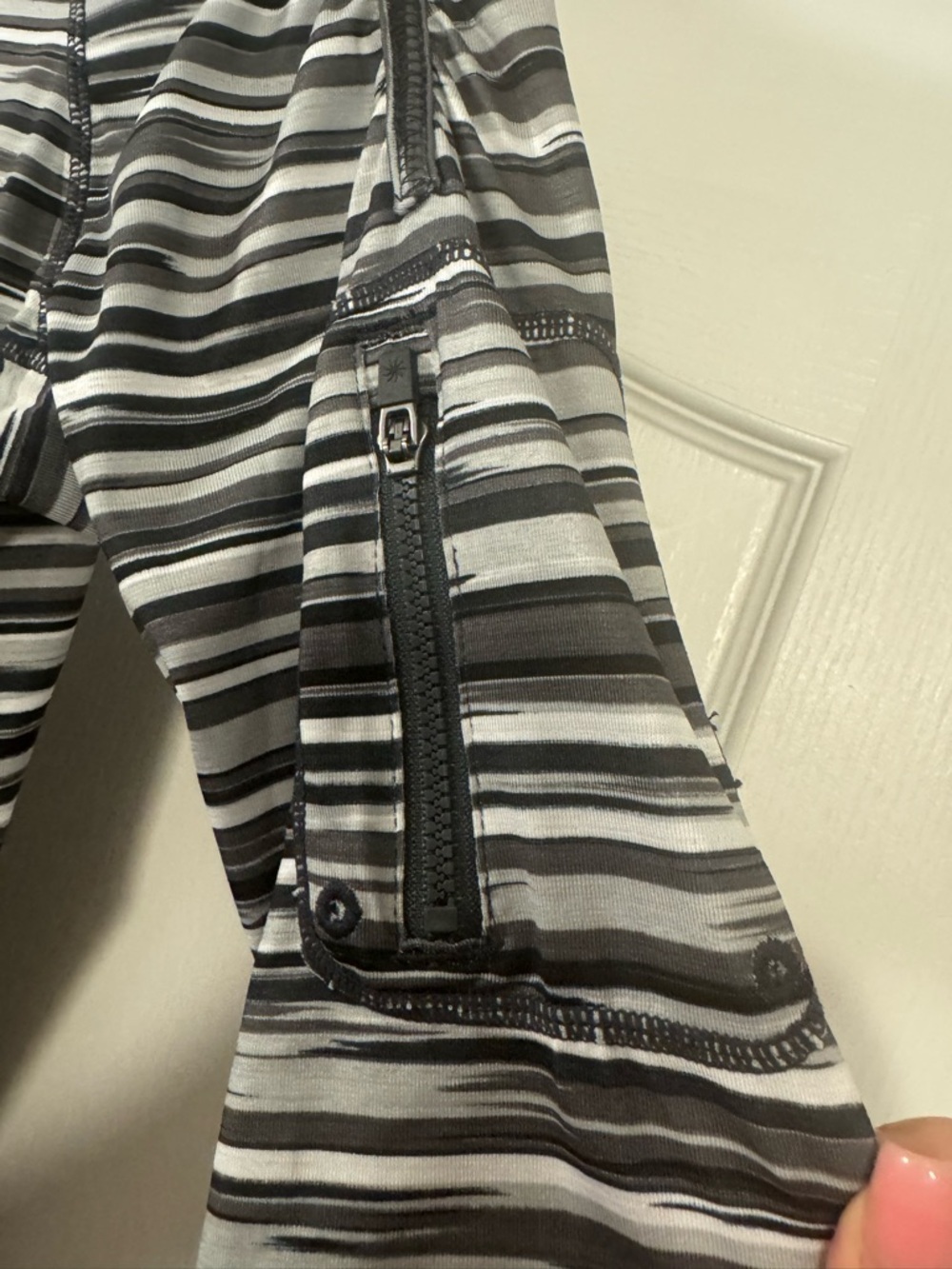 Athleta Black & White Striped Long-Sleeve Shirt - Picture 11 of 14